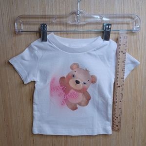 Baby "Love You"Teddy Bear 12 Month Tee.